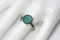 10mm Rose Cut Aqua Chalcedony 925 Antique Sterling Silver Ring by Salish Sea Inspirations product 2